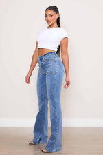 Square Pocket Bootcut Jeans