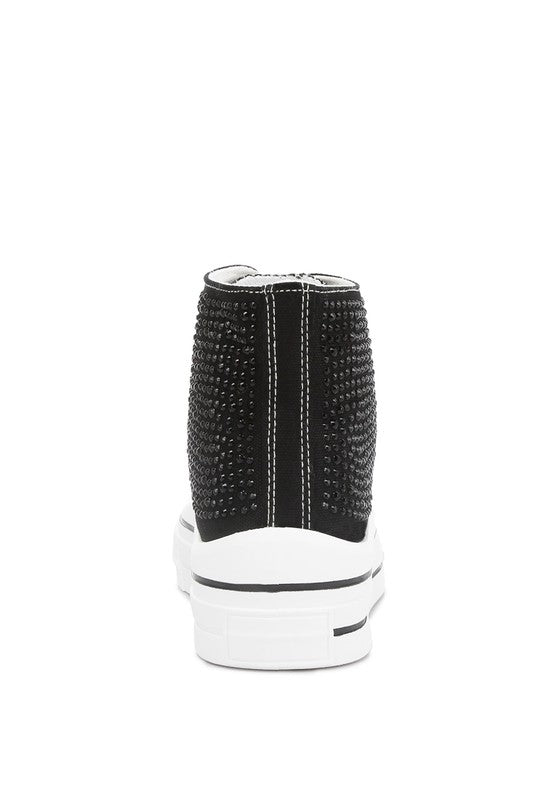 Asuka Rhinestone Embellished Ankle-Length Sneakers