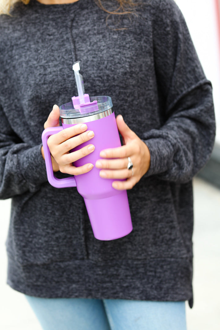 Magenta Insulated 38oz. Tumbler with Straw