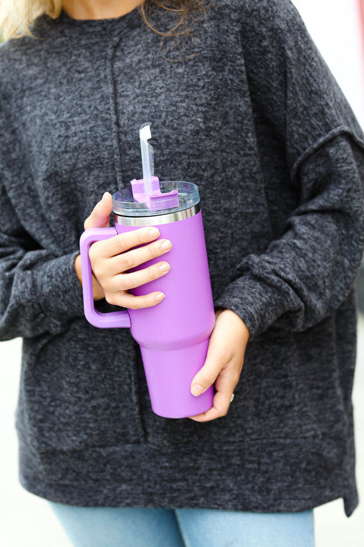 Magenta Insulated 38oz. Tumbler with Straw