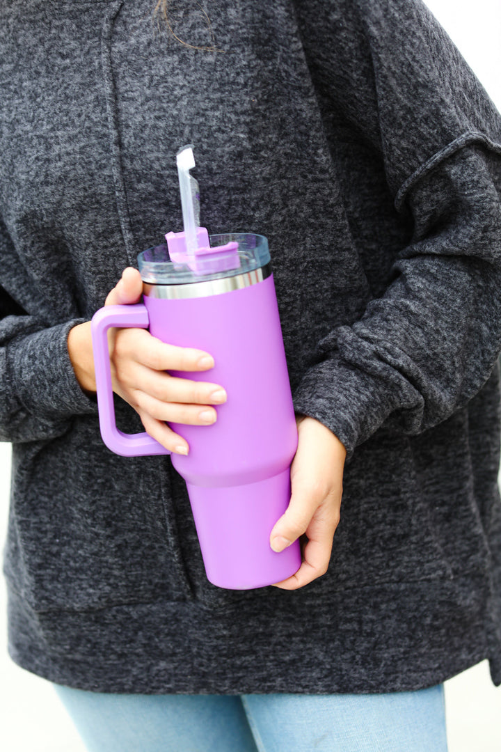 Magenta Insulated 38oz. Tumbler with Straw