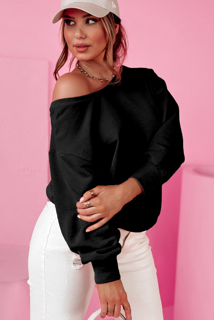 Bow Cutout Round Neck Long Sleeve Sweatshirt