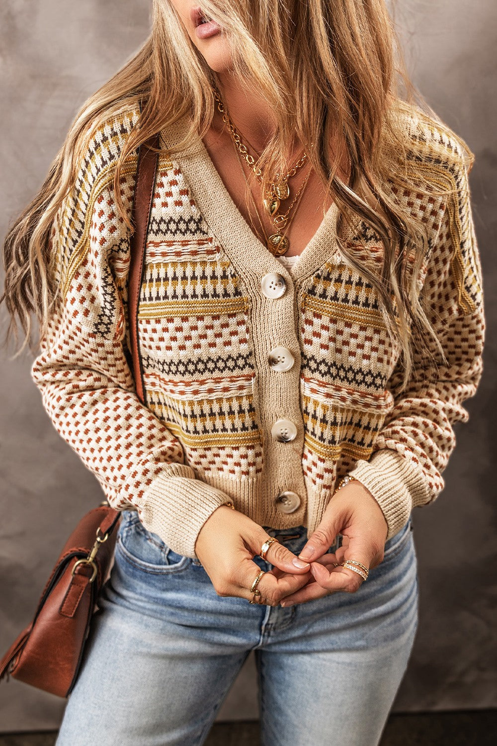 Button Up Long Sleeve Cardigan