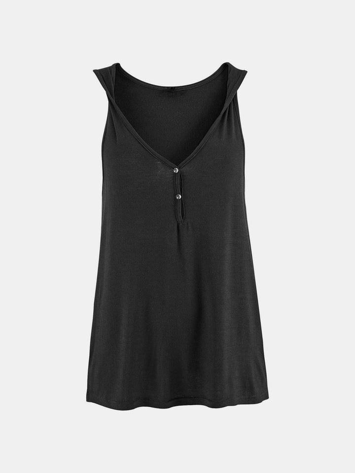 V-Neck Wide Strap Tank