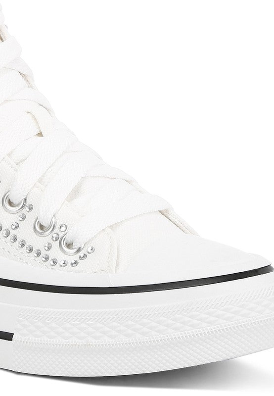 Asuka Rhinestone Embellished Ankle-Length Sneakers