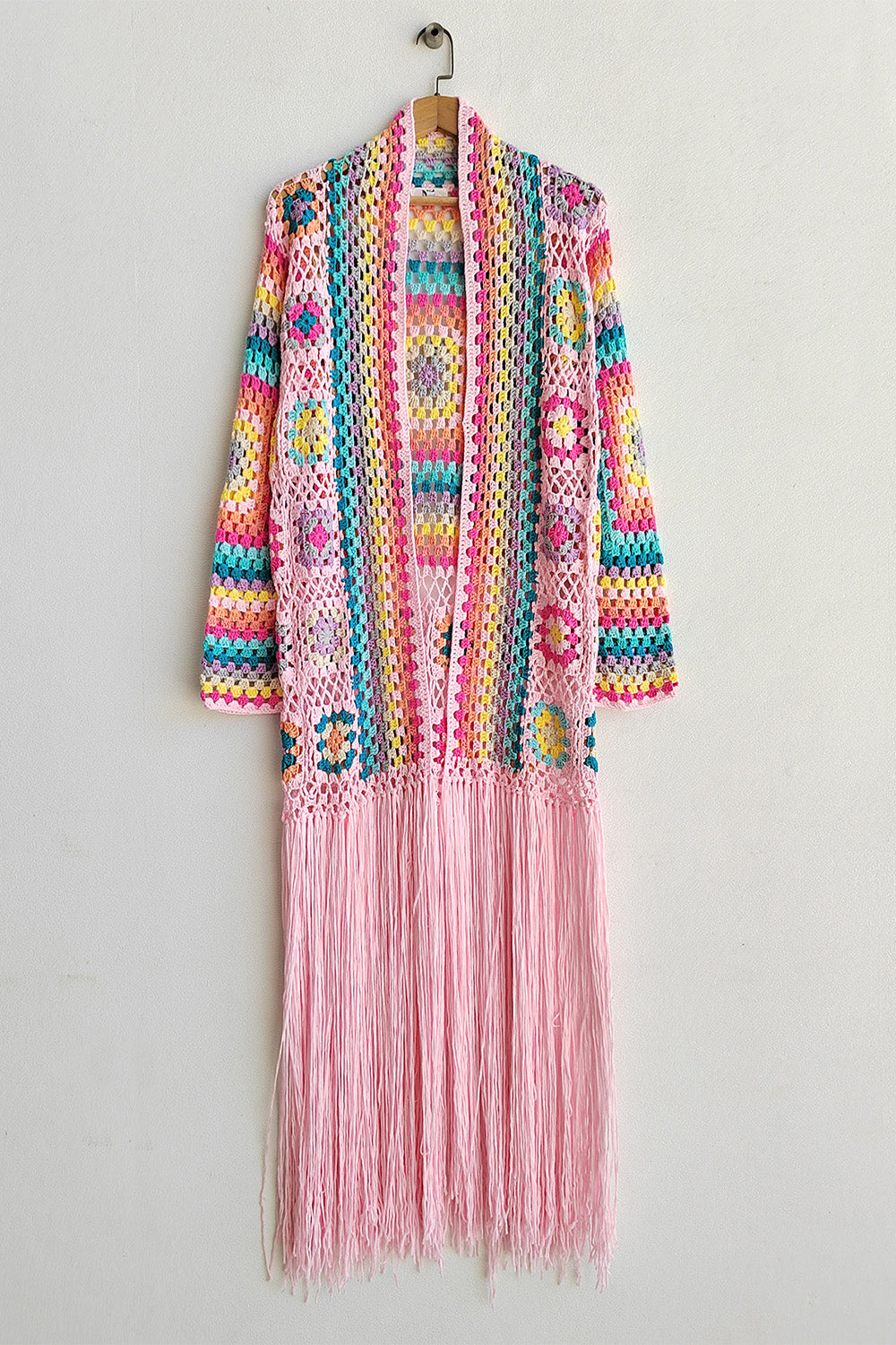 Fringe Tied Long Sleeve Cardigan