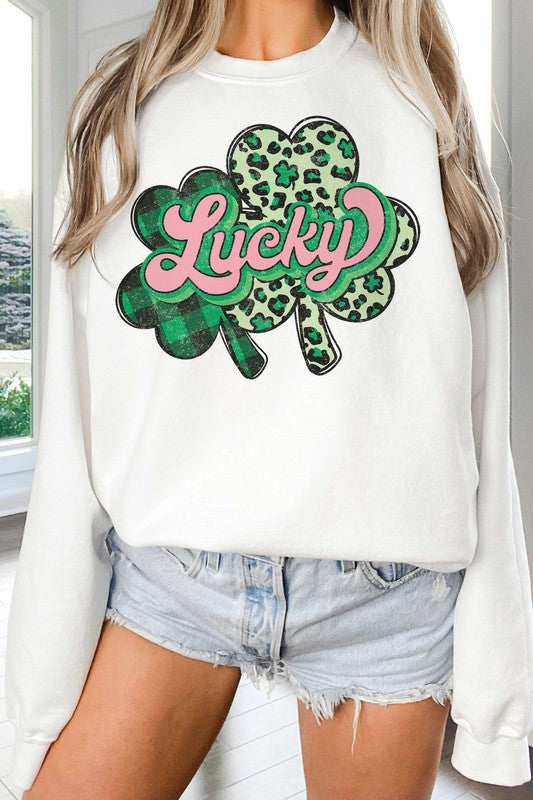 LUCKY CLOVERS Graphic Sweatshirt