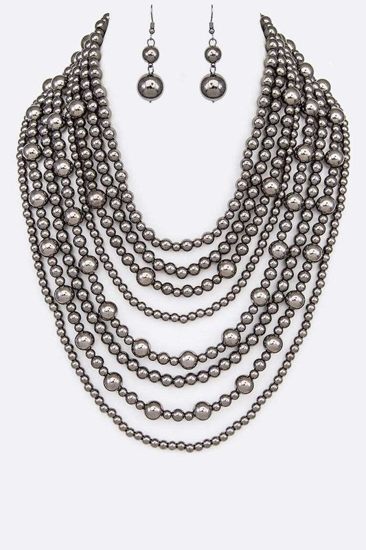 Million Pearls Layer Necklace Set