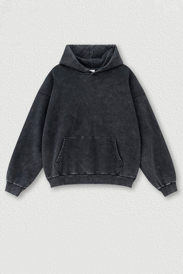 Basic Bae Drop Shoulder Long Sleeve Hoodie with Kangaroo Pocket