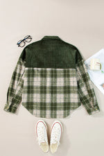 Plaid Button Up Long Sleeve Jacket