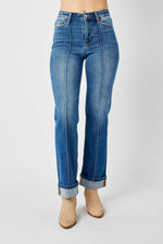 Judy Blue Full Size High Waist Front Seam Detail Straight Jeans