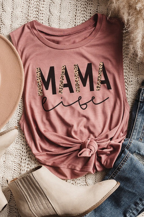 Mother's Day Leopard Mama Life Tank Top