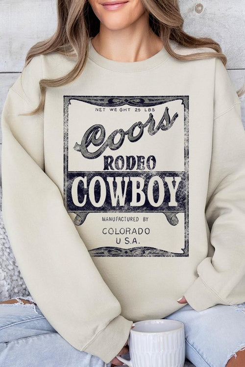 Coors Rodeo Cowboy Graphic Fleece Sweatshirts