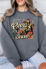 Coors Cowboy Graphic Fleece Sweatshirts