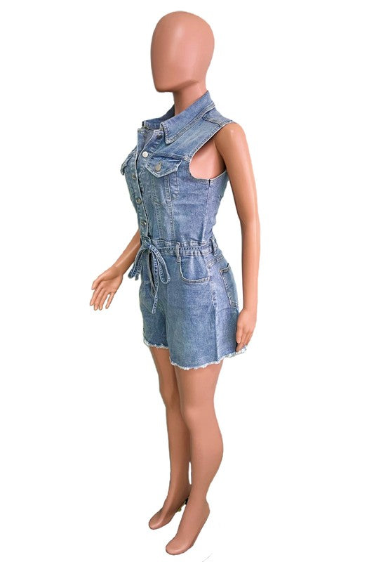 WOMEN FASHION DENIM ROMPERS