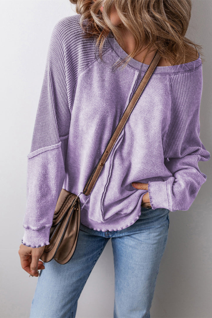 Round Neck Long Sleeve Sweatshirt