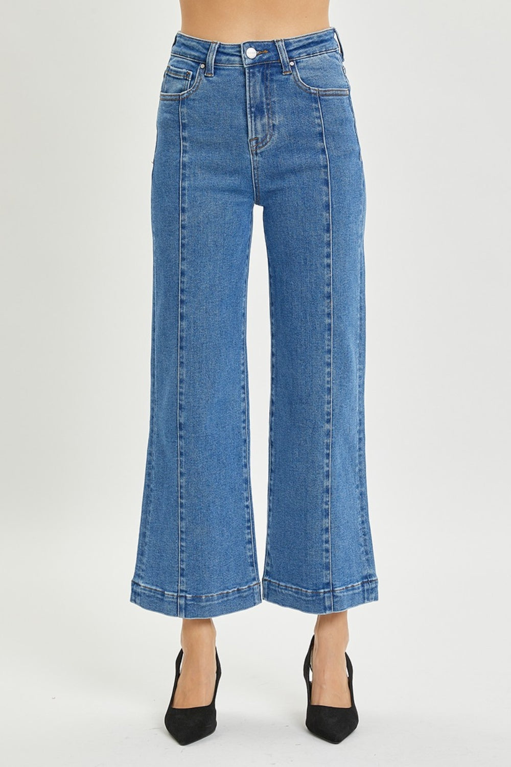 Risen Full Size High Rise Wide Leg Jeans