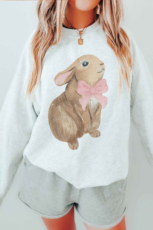 VINTAGE BUNNY WITH RIBBON Graphic Sweatshirt