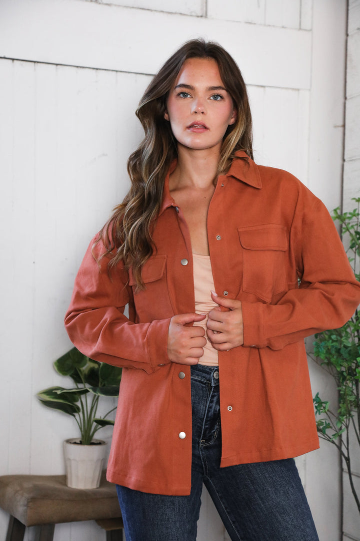 Peaceful Threads Burnt Orange Jacket