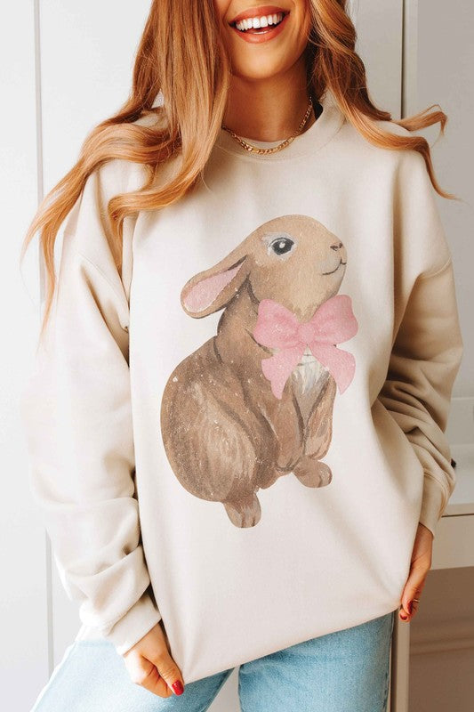 VINTAGE BUNNY WITH RIBBON Graphic Sweatshirt