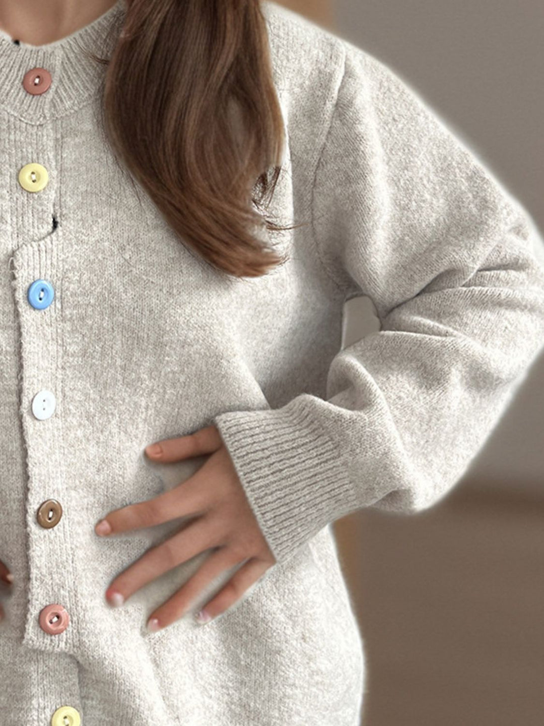 Button Down Long Sleeve Cardigan