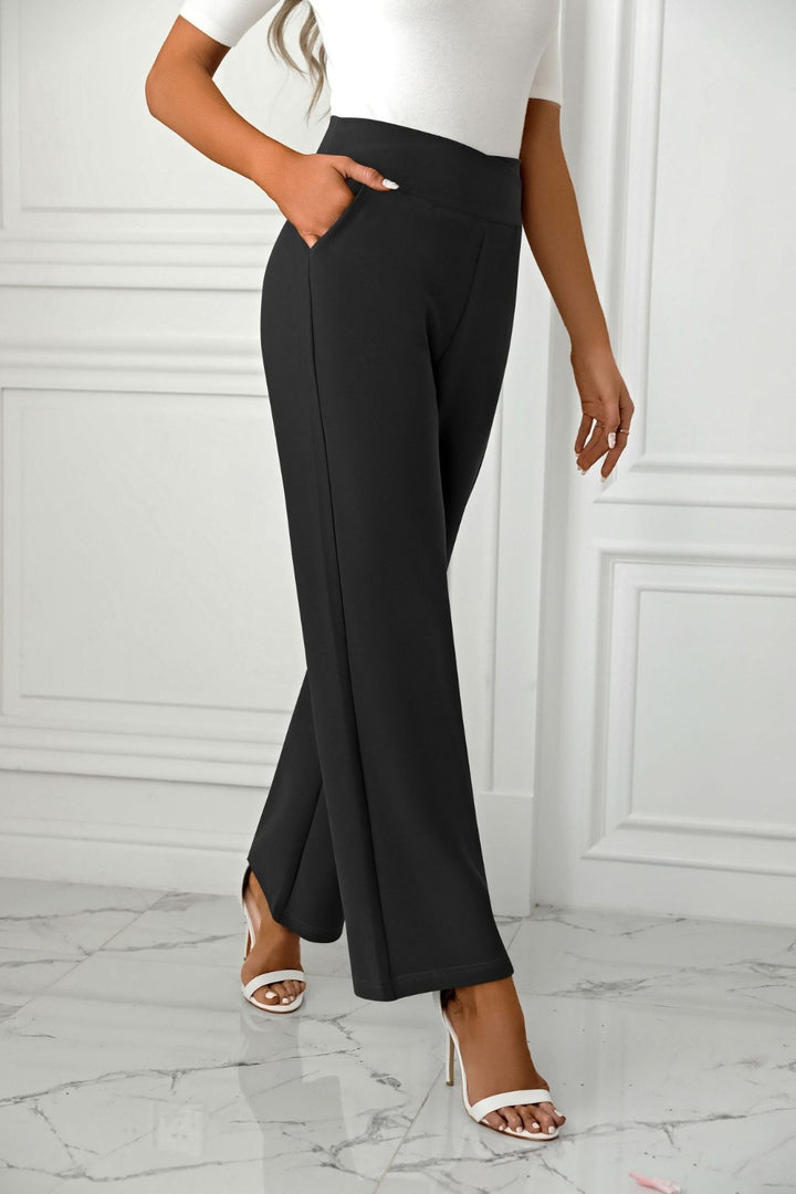 High Waist Straight Leg Pants