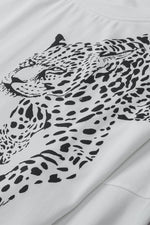 Leopard Round Neck Long Sleeve T-Shirt