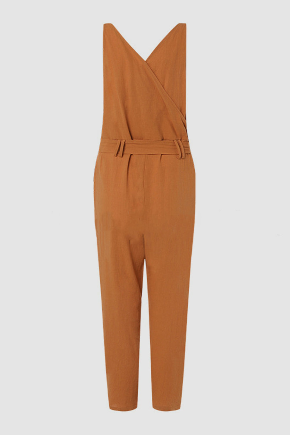 Full Size Surplice Sleeveless Jumpsuit