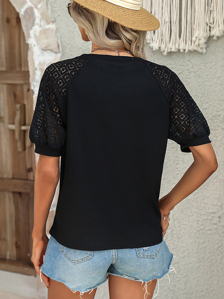 Round Neck Short Sleeve Top