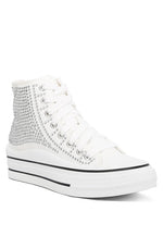 Asuka Rhinestone Embellished Ankle-Length Sneakers