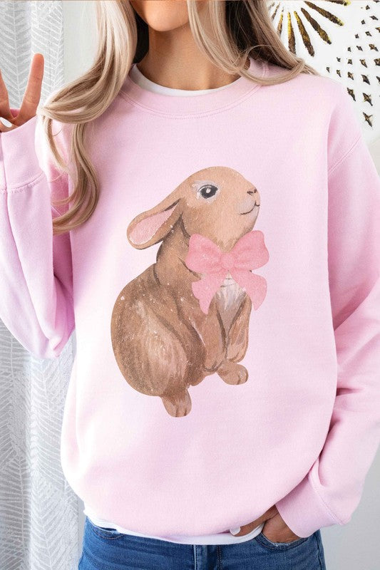 VINTAGE BUNNY WITH RIBBON Graphic Sweatshirt