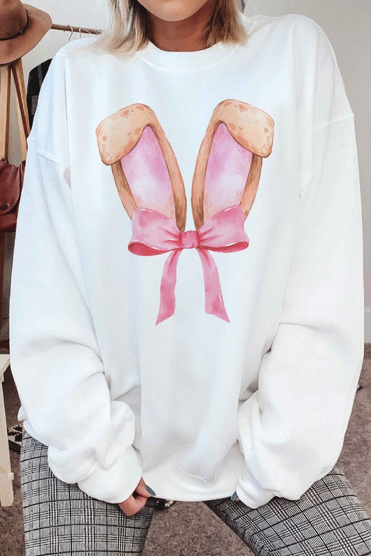 BUNNY EARS WITH RIBBON Graphic Sweatshirt