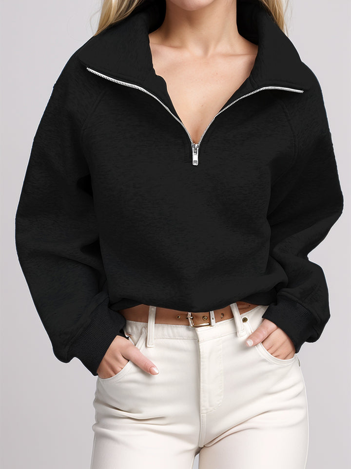 Half Zip Long Sleeve Sweatshirt