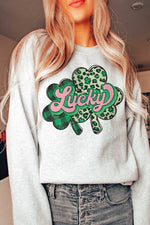 LUCKY CLOVERS Graphic Sweatshirt