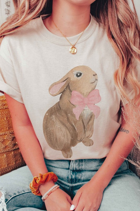 VINTAGE BUNNY WITH RIBBON Graphic Tee