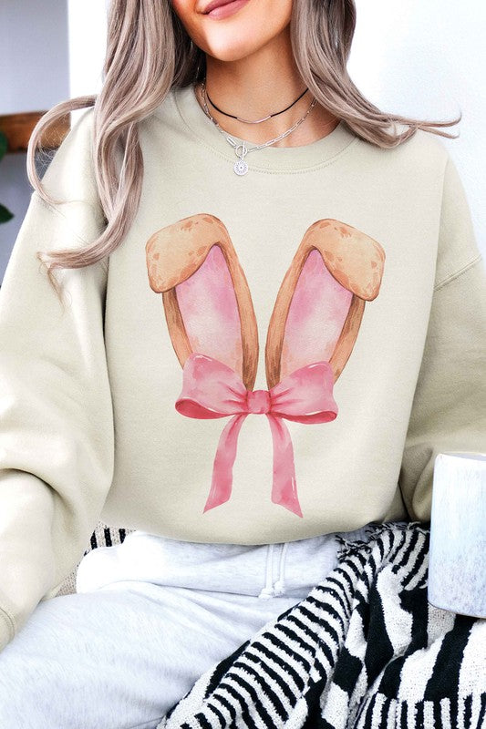 BUNNY EARS WITH RIBBON Graphic Sweatshirt