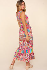 Haptics Full Size Crochet Sleeveless Maxi Dress with Side Pockets