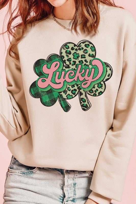 LUCKY CLOVERS Graphic Sweatshirt