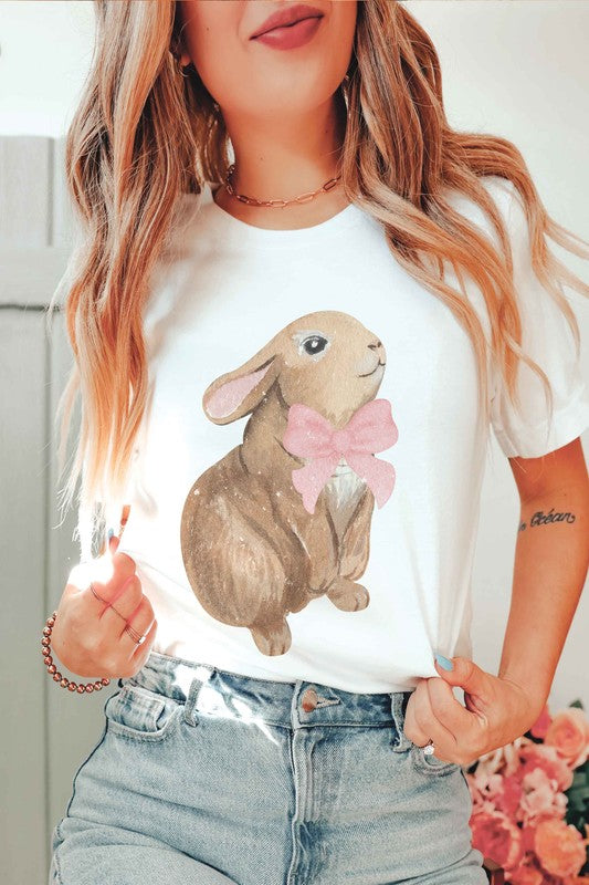 VINTAGE BUNNY WITH RIBBON Graphic Tee