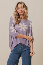 BiBi Floral Pattern Slit Sweater
