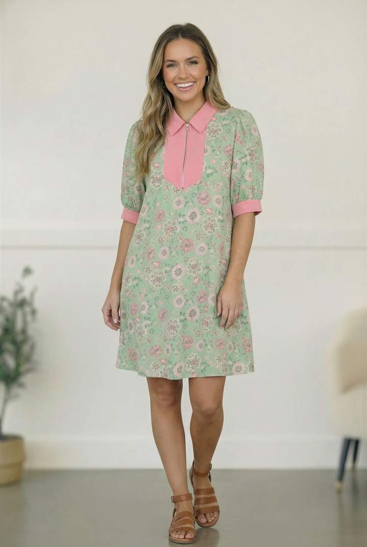 Blast From the Past Mint Blossom Dress