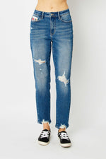 Judy Blue Full Size Distressed Slim Jeans