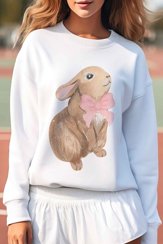 VINTAGE BUNNY WITH RIBBON Graphic Sweatshirt