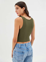 Square Neck Wide Strap Tank