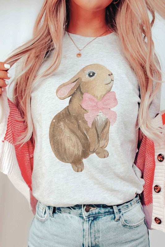 VINTAGE BUNNY WITH RIBBON Graphic Tee