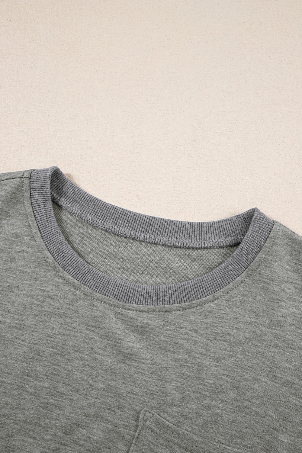 Slit Round Neck Half Sleeve T-Shirt