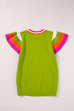 Color Block Round Neck Knit Top