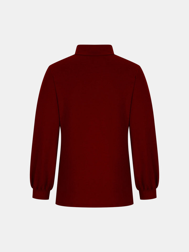 Full Size Mock Neck Long Sleeve T-Shirt