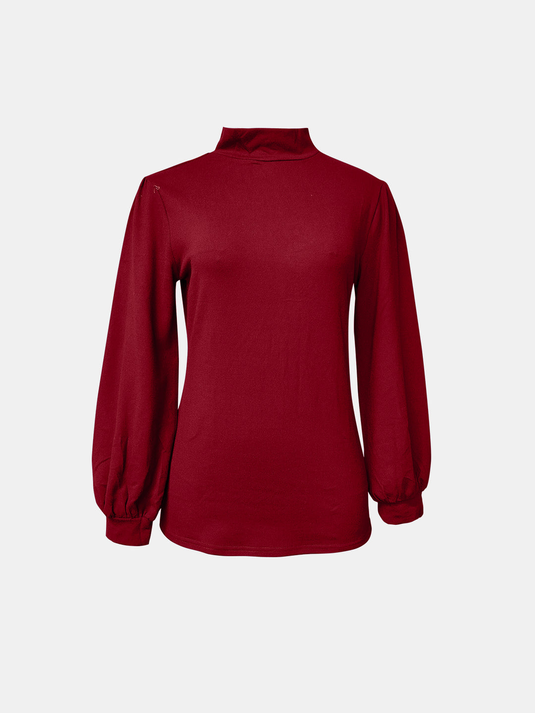 Full Size Mock Neck Long Sleeve T-Shirt