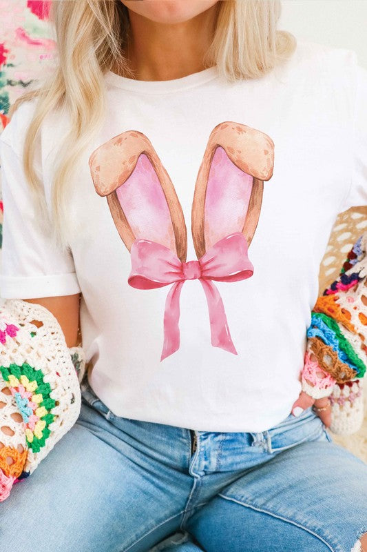 BUNNY EARS WITH RIBBON Graphic Tee